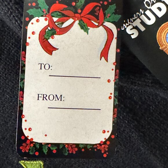 Designers Originals Studio Joy Christmas Poinsettia Sweater Vest Tag Size L NWT - Picture 7 of 7